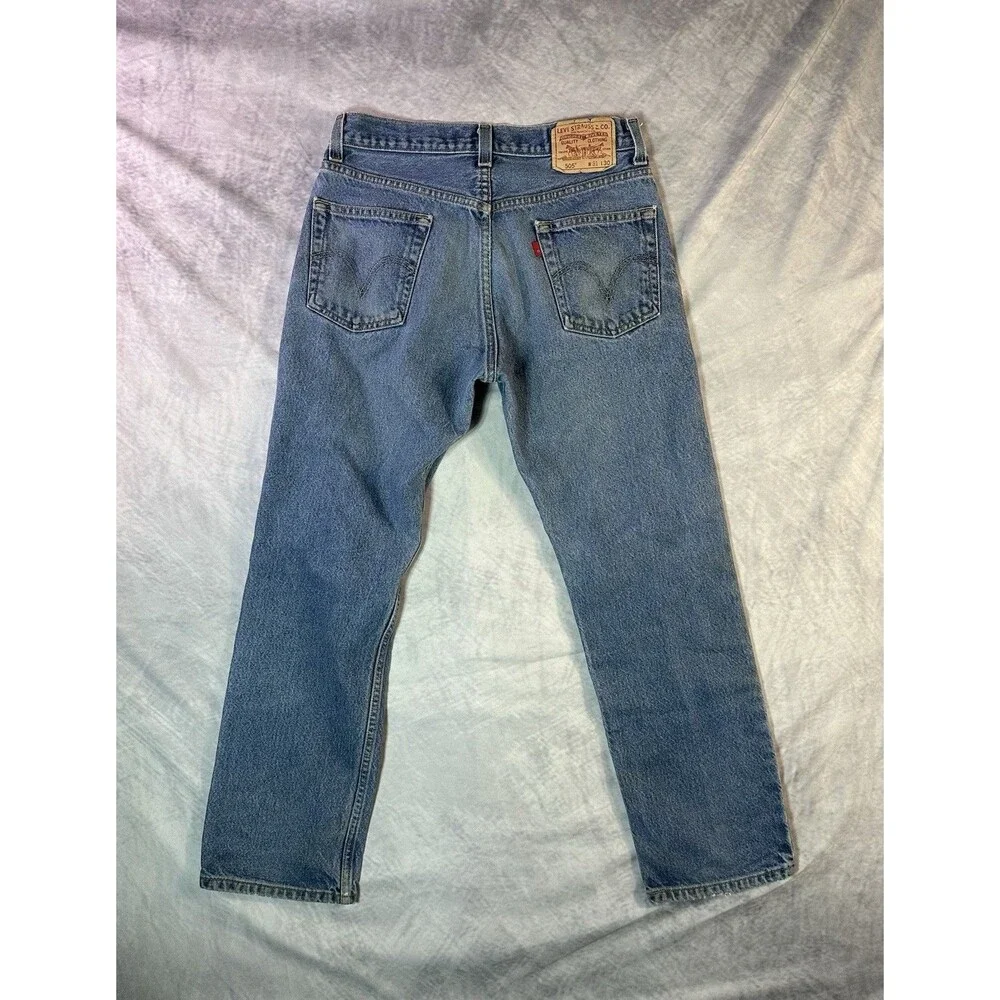 Levi’s 505 Regular Straight Leg Blue Denim Jeans 31x30 Y2K Vintage